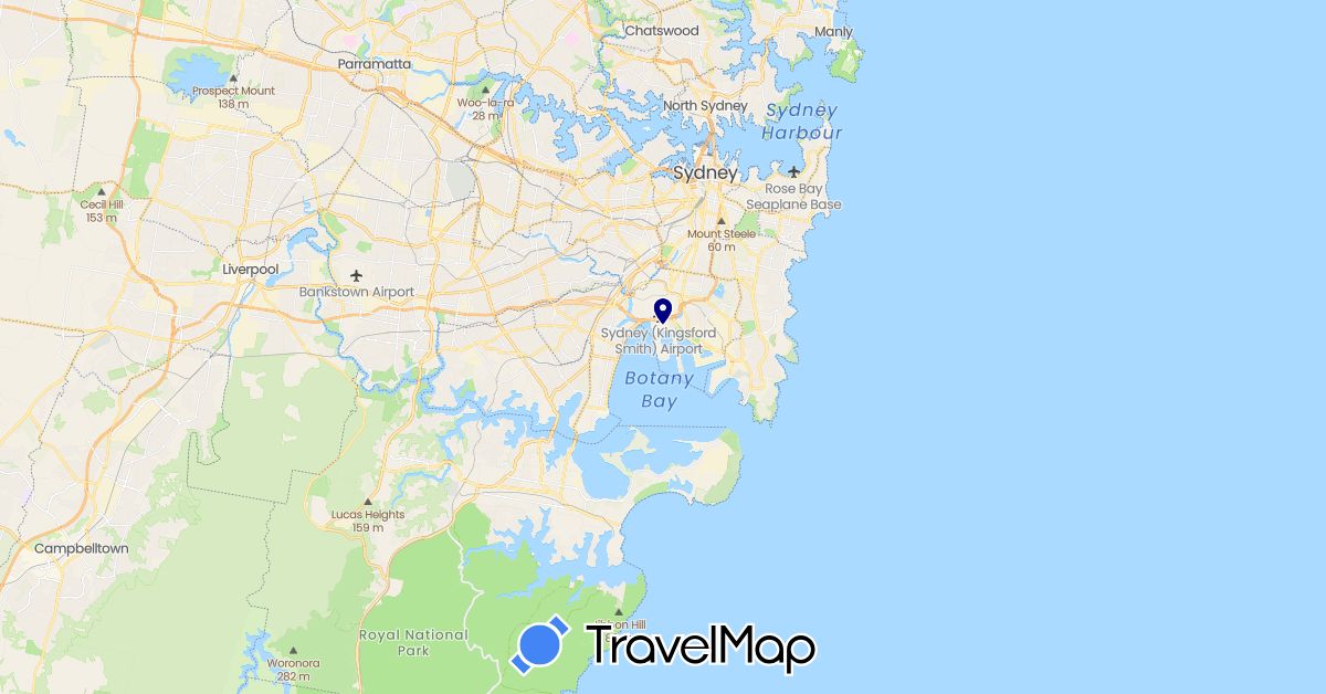 TravelMap itinerary: driving in Australia (Oceania)