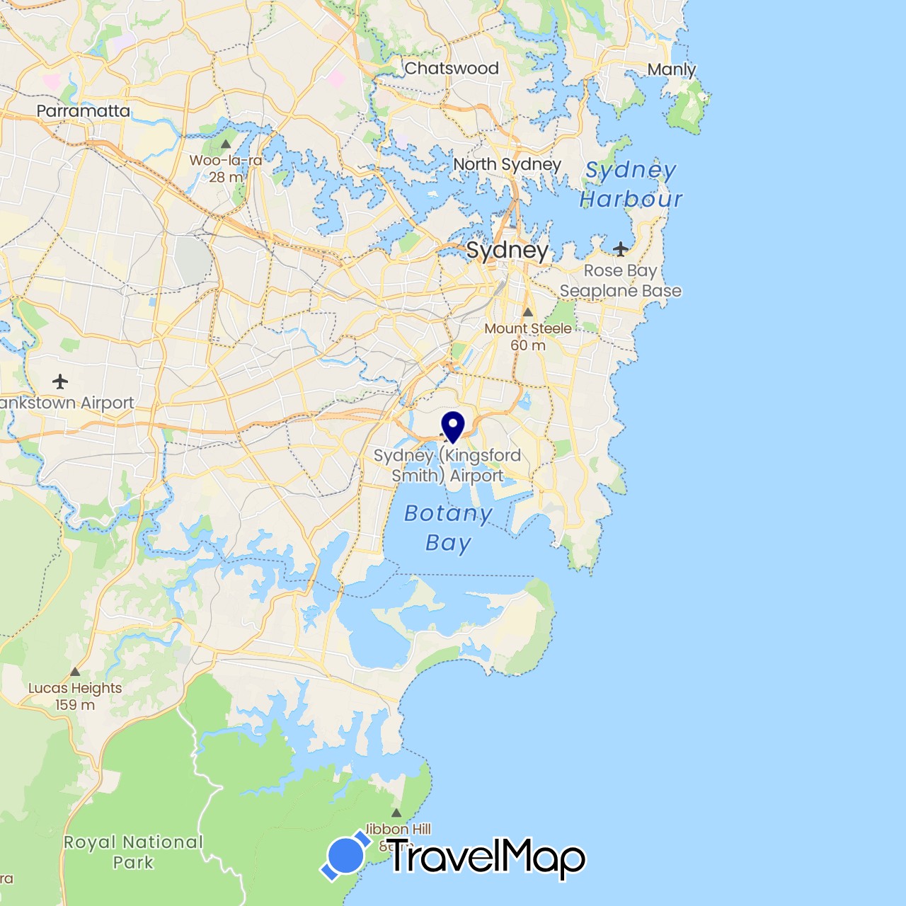 TravelMap itinerary: driving in Australia (Oceania)