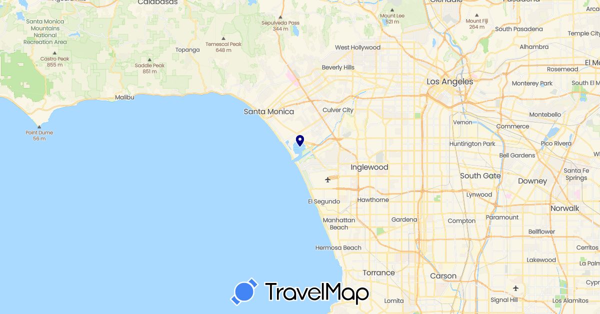 TravelMap itinerary: driving in United States (North America)