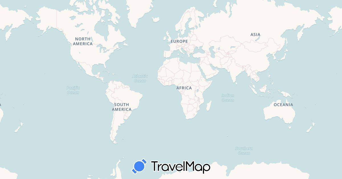 TravelMap itinerary: driving, bus, plane, train, boat in Australia, China (Asia, Oceania)
